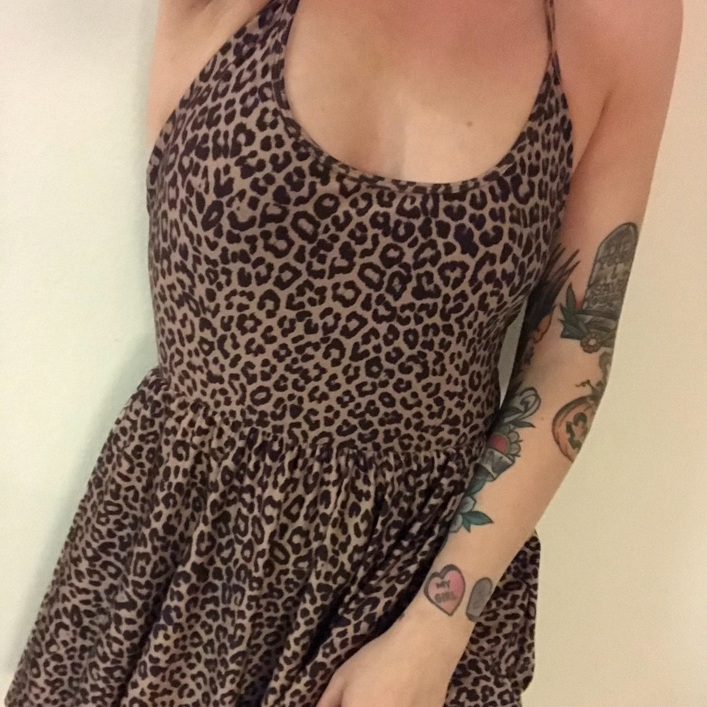 Leopard Print Skater Dress